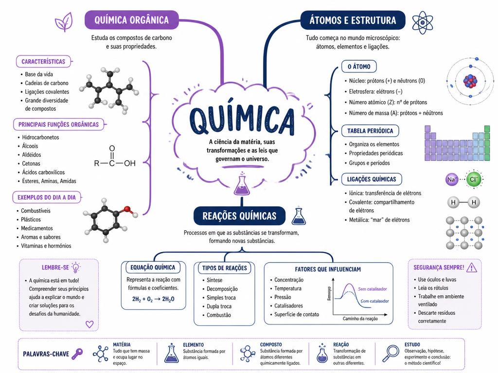 Mapa Mental Química do material Mapa da Aprovação